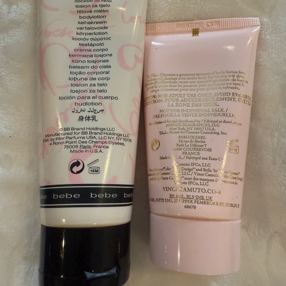 Bebe Sheer & Bella by Vince Camuto Body Lotion Duo – Travel Size Lot - Brand New - Picture 2 of 7